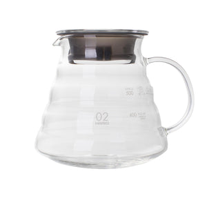 Skleněná servírovací konvička Hario V60-02 s objemem 600 ml